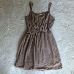 Forever 21 Beige spaghetti strap mini dress